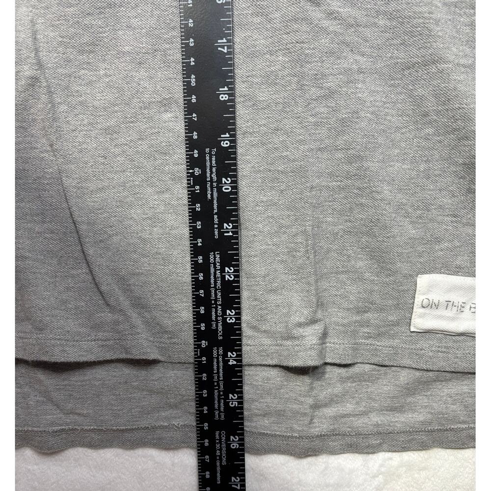 ON THE BYAS Men's Heather Grey & White 00 Long Sleeve Jersey T Shirt | Medium - Picture 11 of 14